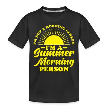 Matin personne été - T-shirt bio Premium Enfant - noir - Devant
