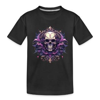 Crâne Crâne Crânes Crâne Squelette - T-shirt bio Premium Enfant - noir - Devant