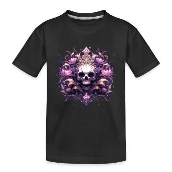 Crâne Crâne Crânes Crâne Squelette - T-shirt bio Premium Enfant - noir - Devant