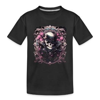 Crâne Crâne Crânes Crâne Squelette - T-shirt bio Premium Enfant - noir - Devant