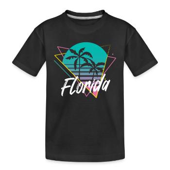 florida - Kinder Premium Bio T-Shirt - Schwarz - Vorne