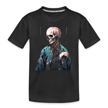 Crâne Crâne Crânes Crâne Squelette - T-shirt bio Premium Enfant - noir - Devant