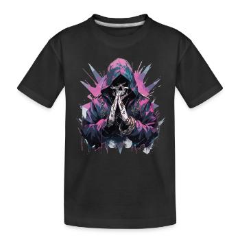 Crâne Crâne Crânes Crâne Squelette - T-shirt bio Premium Enfant - noir - Devant