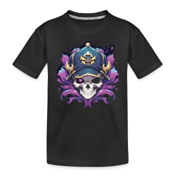 Crâne Crâne Crânes Crâne Squelette - T-shirt bio Premium Enfant - noir - Devant