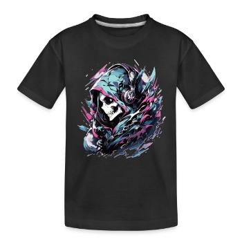 Crâne Crâne Crânes Crâne Squelette - T-shirt bio Premium Enfant - noir - Devant