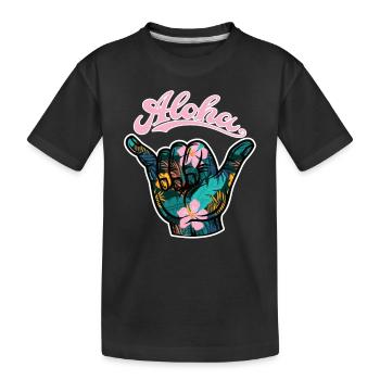 6 Aloha Shaka - T-shirt bio Premium Enfant - noir - Devant