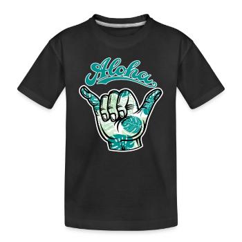 3 Aloha Shaka - T-shirt bio Premium Enfant - noir - Devant