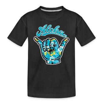 4 Aloha Shaka - T-shirt bio Premium Enfant - noir - Devant