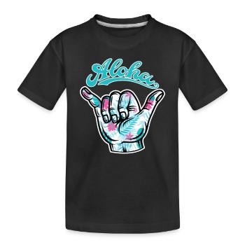 1 Aloha Shaka - T-shirt bio Premium Enfant - noir - Devant