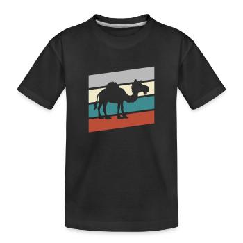 Rétro Dromadaire - T-shirt bio Premium Enfant - noir - Devant