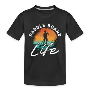 Stand Up Paddle Board Life Water Sports SUP Board - Kids' Premium Organic T-Shirt - black - Front