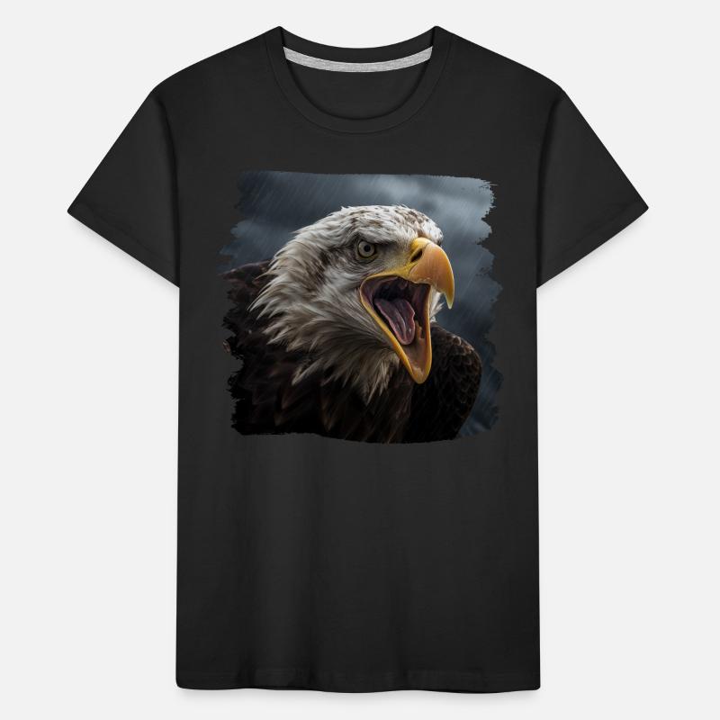Alder bald eagle bird stone eagle Kids' Premium Organic T-Shirt