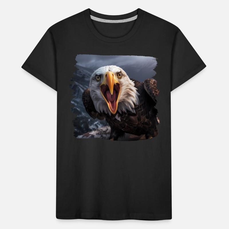 Alder bald eagle bird stone eagle Kids' Premium Organic T-Shirt