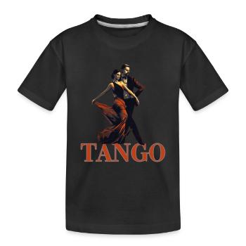 Tango Tanz für einen Tango Tänzer Tänzerinnen - Kinder Premium Bio T-Shirt - Schwarz - Vorne