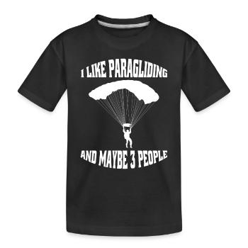 Paragleiter Gleitschirmfliegen Paragliding - Kinder Premium Bio T-Shirt - Schwarz - Vorne