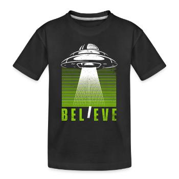 Croire conspiration Außerirdischer extraterrestre OVNI - T-shirt bio Premium Enfant - noir - Devant
