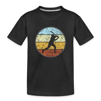 Baseball Rétro - T-shirt bio Premium Enfant - noir - Devant