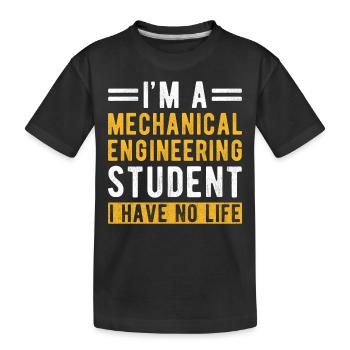Cadeau étudiant en génie mécanique - T-shirt bio Premium Enfant - noir - Devant