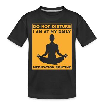 Routine de méditation quotidienne Yoga Mindfulness - T-shirt bio Premium Enfant - noir - Devant