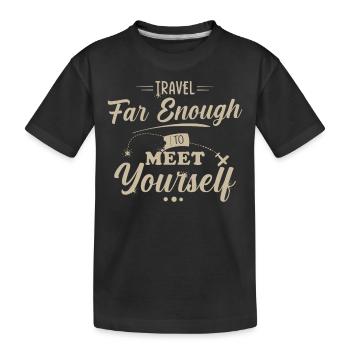 Reisen Spruch - Kinder Premium Bio T-Shirt - Schwarz - Vorne