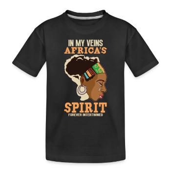 Afro Black Girl Pride Afro Girl Afrocentrique - T-shirt bio Premium Enfant - noir - Devant