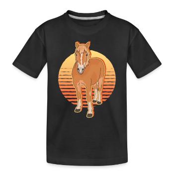 Chevaux Haflinger | Cadeau du propriétaire de chevaux Haffi - T-shirt bio Premium Enfant - noir - Devant