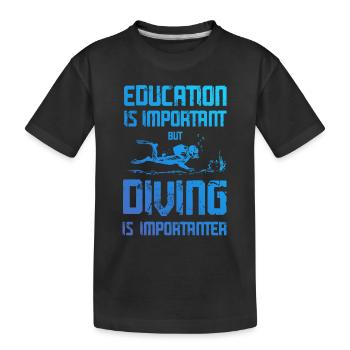 ausbildung tauchen - Kinder Premium Bio T-Shirt - Schwarz - Vorne