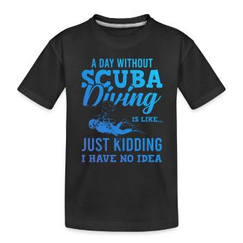 Diving scuba diving - Kids' Premium Organic T-Shirt - black - Front