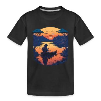 Hobby Angler Freedom Fishing et Fishing Design - T-shirt bio Premium Enfant - noir - Devant