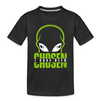 I Have Been Chosen Ufo Conspiracy Außerirdischer - Kinder Premium Bio T-Shirt - Schwarz - Vorne