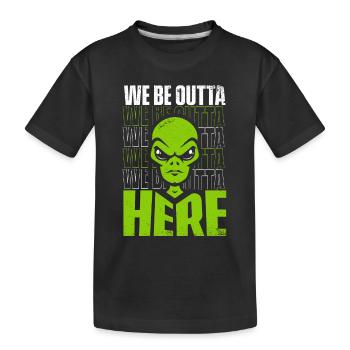 Nous sommes ici Conspiration extraterrestre OVNI - T-shirt bio Premium Enfant - noir - Devant