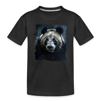Pandas realistic Panda Großer Panda - Kinder Premium Bio T-Shirt - Schwarz - Vorne