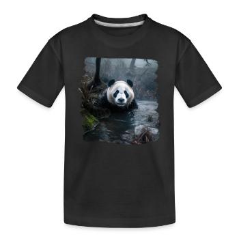 Pandas realistic Panda Großer Panda - Kinder Premium Bio T-Shirt - Schwarz - Vorne