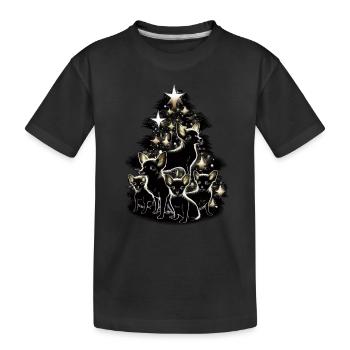 Chihuahua | Merry Christmas | X-Mas Tree | Cute - Kids' Premium Organic T-Shirt - black - Front