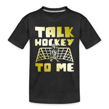 Field hockey sport - Kids' Premium Organic T-Shirt - black - Front
