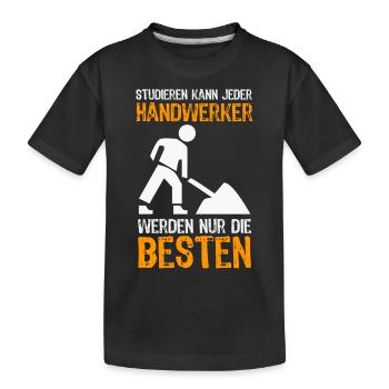 Handwerker - Kinder Premium Bio T-Shirt - Schwarz - Vorne