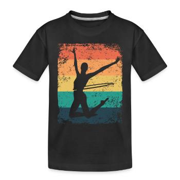 Gymnaste Gymnastique Rétro Rythmique Mature - T-shirt bio Premium Enfant - noir - Devant