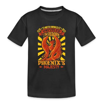 Phoenix Bird Créatures mythiques - T-shirt bio Premium Enfant - noir - Devant
