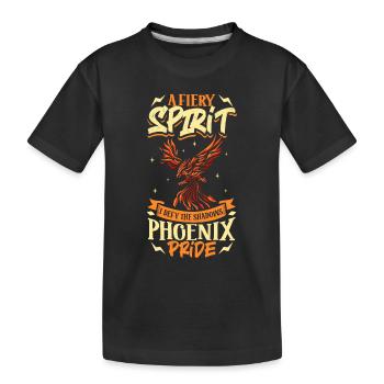 Phoenix Bird Créatures mythiques - T-shirt bio Premium Enfant - noir - Devant