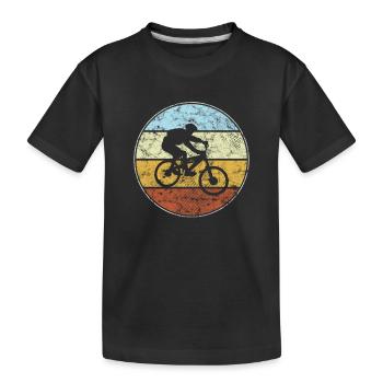 Vélo de montagne Rétro - T-shirt bio Premium Enfant - noir - Devant