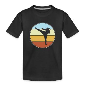 MMA Retro - Kids' Premium Organic T-Shirt - black - Front