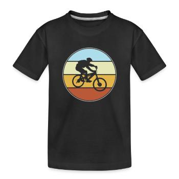 Vélo de montagne Rétro - T-shirt bio Premium Enfant - noir - Devant