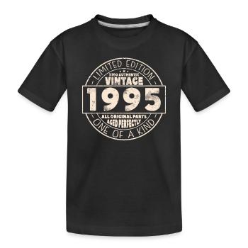 Geburtstagsgeschenk Vintage 1995 - Kinder Premium Bio T-Shirt - Schwarz - Vorne