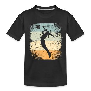 Volleyball - Kids' Premium Organic T-Shirt - black - Front