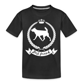 Meilleur ami - chien - T-shirt bio Premium Enfant - noir - Devant