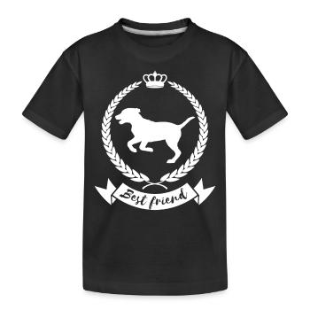 Meilleur ami - chien - T-shirt bio Premium Enfant - noir - Devant