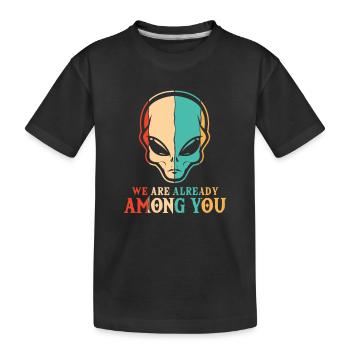 Nous sommes déjà parmi vous conspiration ufo - T-shirt bio Premium Enfant - noir - Devant