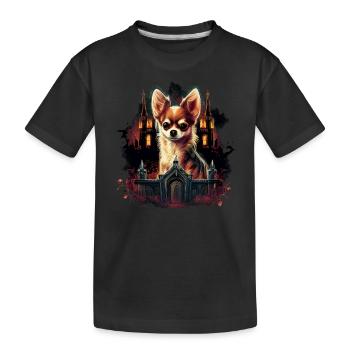 Chihuahua Costume d'Halloween - Citrouille - T-shirt bio Premium Enfant - noir - Devant