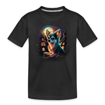 Chihuahua Costume d'Halloween - Citrouille - T-shirt bio Premium Enfant - noir - Devant