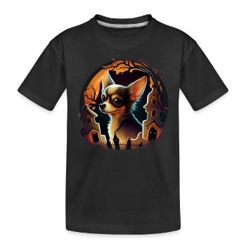 Chihuahua Costume d'Halloween - Citrouille - T-shirt bio Premium Enfant - noir - Devant
